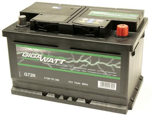 Battery Gigawatt 12V 72AH 680A(EN) R+ Gigawatt 0 185 757 209