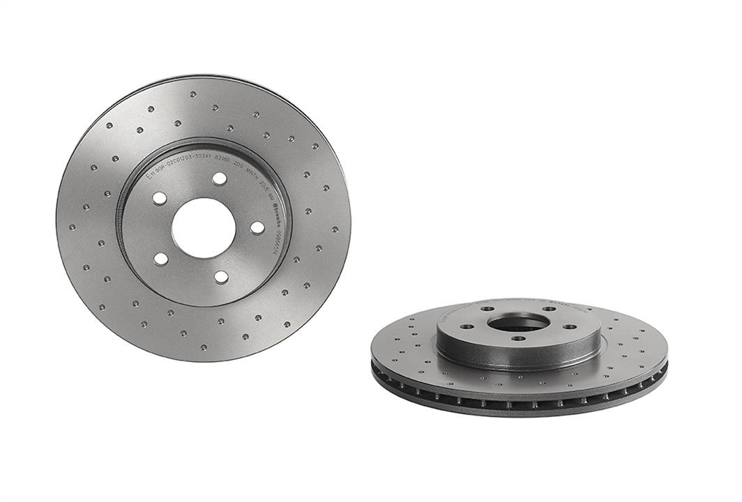 Brembo 09.8665.1X Ventilated brake disc with perforation 0986651X