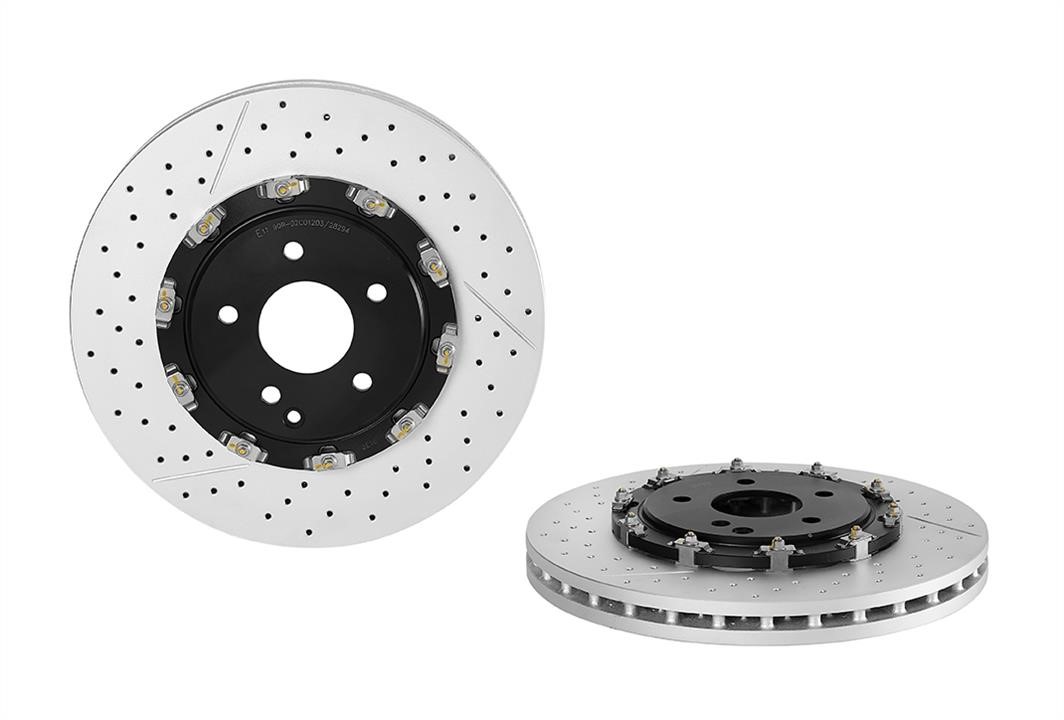 Brembo 09.9254.33 Ventilated brake disc with slotting and perforation 09925433