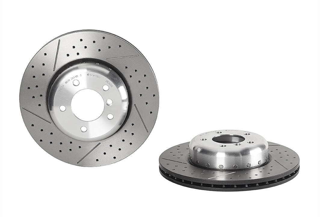 Brembo 09.C420.13 Ventilated brake disc with slotting and perforation 09C42013