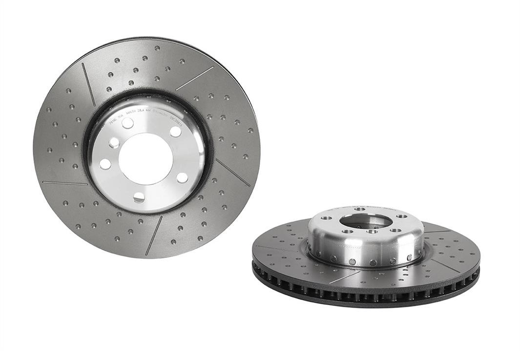 Brembo 09.C398.13 Ventilated brake disc with slotting and perforation 09C39813