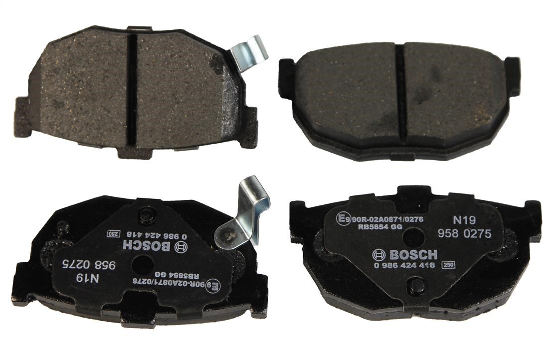 Bosch 0 986 424 418 Brake Pad Set, disc brake 0986424418