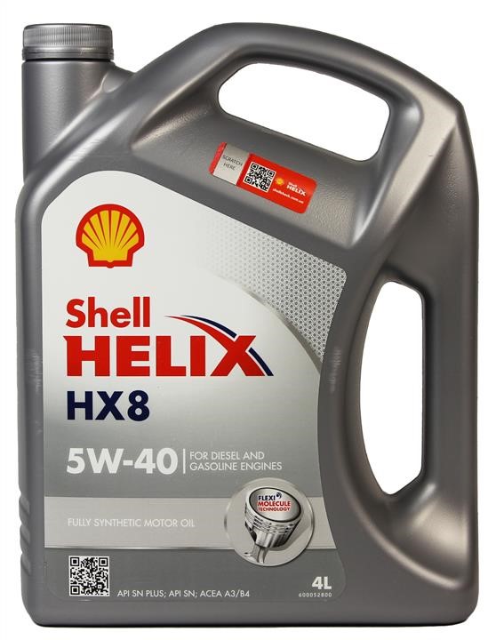 Shell HELIX HX 8 SYNTHETIC 5W-40 4L Engine oil Shell Helix HX8 Synthetic 5W-40, API SN/CF, ACEA A3/B4, 4L HELIXHX8SYNTHETIC5W404L