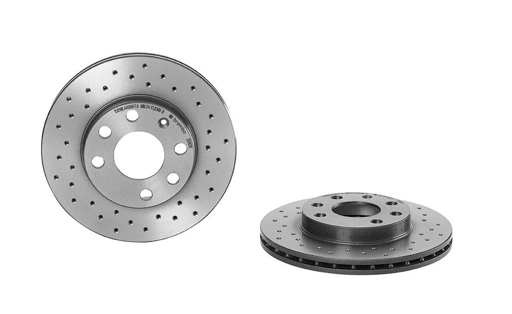 Brembo 09.3090.1X Ventilated brake disc with perforation 0930901X