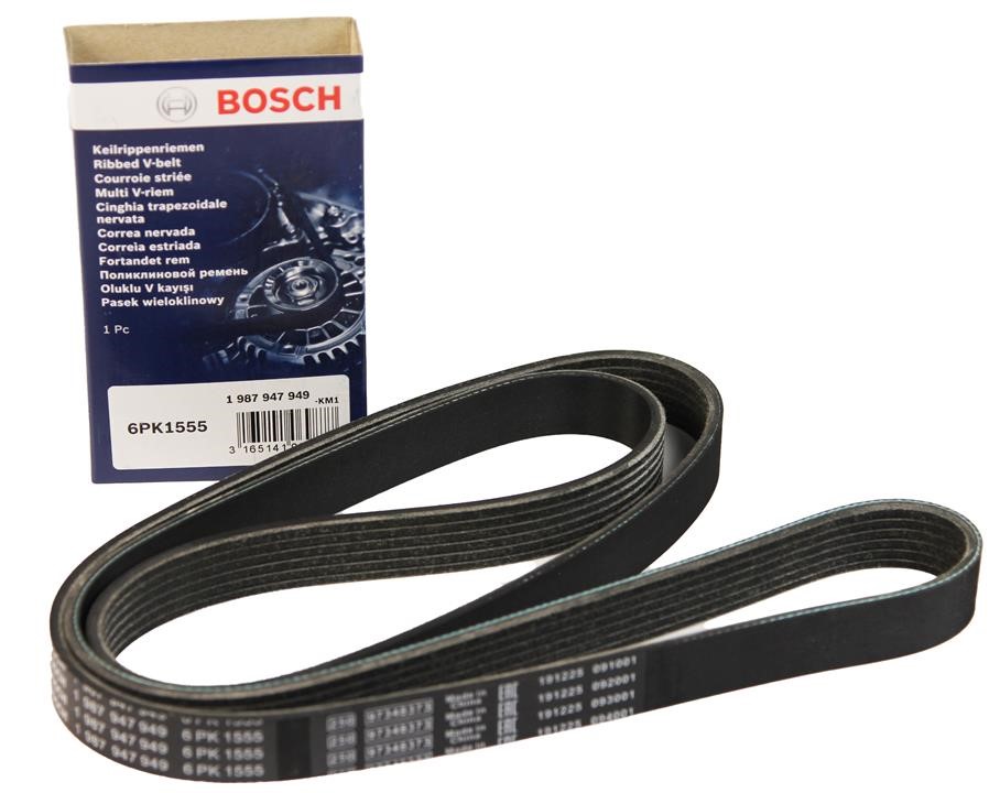 V-ribbed belt 6PK1555 Bosch 1 987 947 949