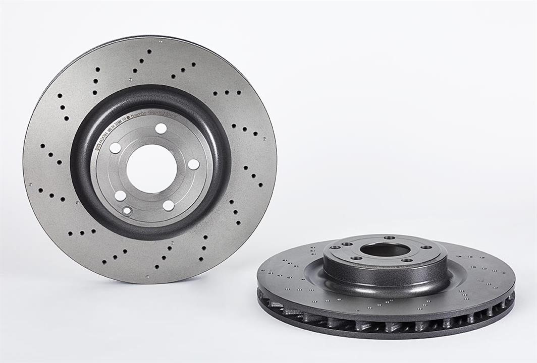 Brembo 09.B744.51 Ventilated brake disc with perforation 09B74451