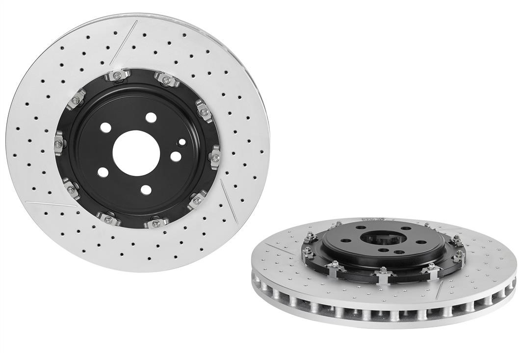 Brembo 09.8878.23 Ventilated brake disc with slotting and perforation 09887823