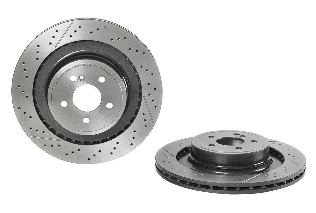 Brembo 09.A822.11 Ventilated brake disc with slotting and perforation 09A82211