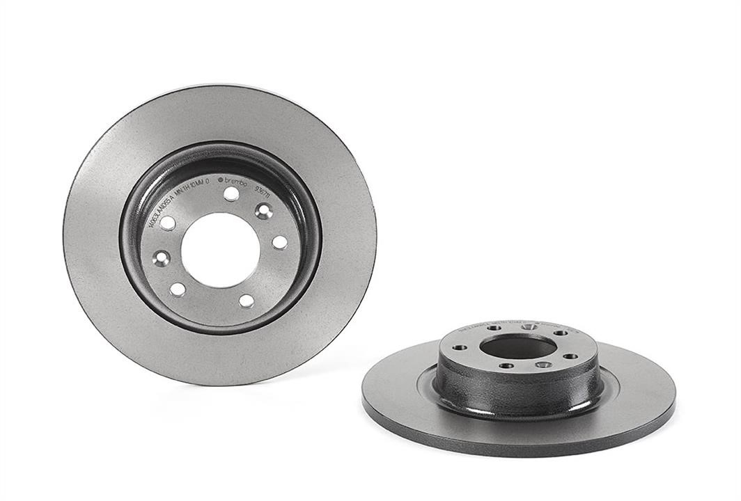 Brembo 08.9367.11 Rear brake disc, non-ventilated 08936711