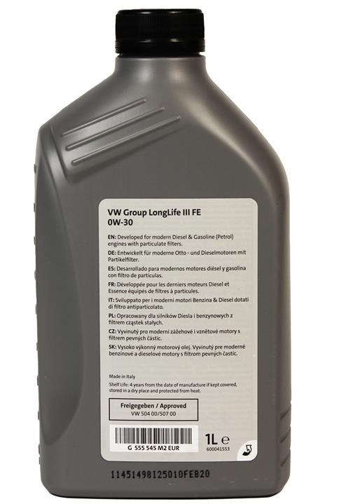 VAG Engine oil VAG LongLife III FE 0W-30, 1L – price 46 PLN