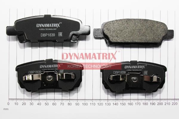 Dynamatrix DBP1839 Brake Pad Set, disc brake DBP1839