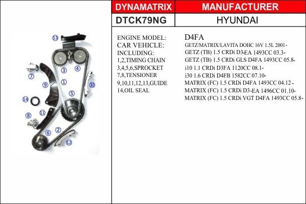 Dynamatrix DTCK79NG Timing chain kit DTCK79NG
