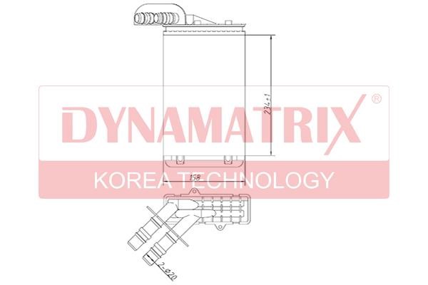 Dynamatrix DR73252 Heat exchanger, interior heating DR73252