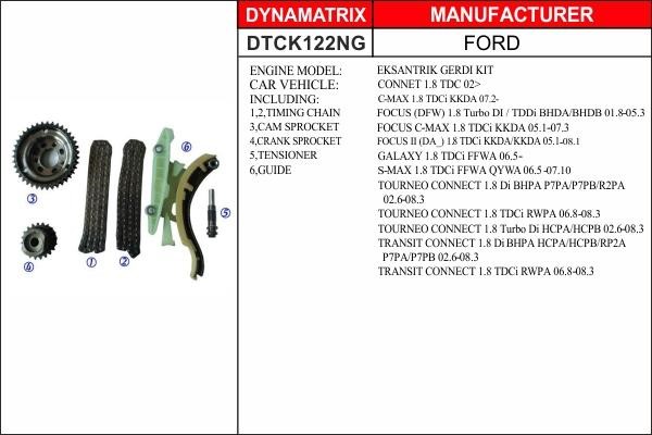 Dynamatrix DTCK122NG Timing chain kit DTCK122NG