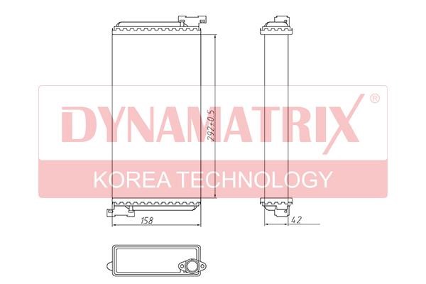 Dynamatrix DR72002 Heat Exchanger, interior heating DR72002