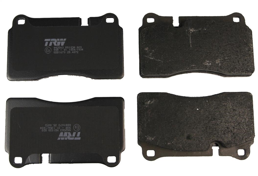 TRW GDB1670 TRW COTEC disc brake pads, set GDB1670