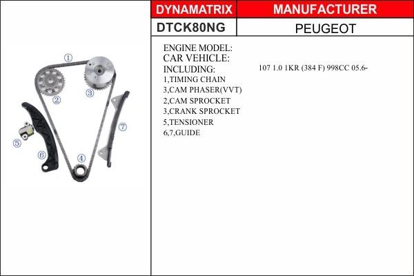 Dynamatrix DTCK80NG Timing chain kit DTCK80NG