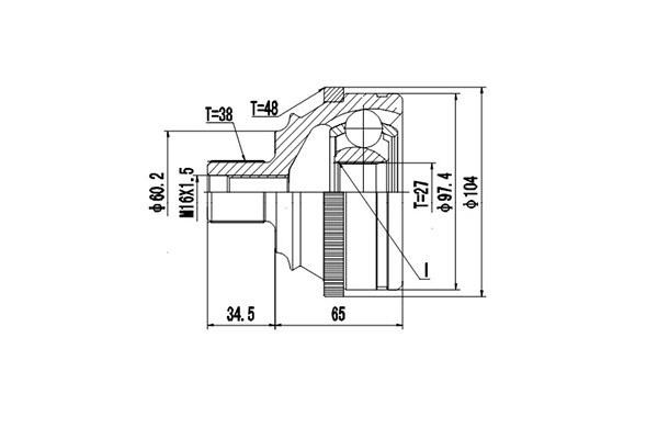 Dynamatrix DCV861006 CV joint DCV861006