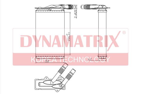 Dynamatrix DR72985 Heat Exchanger, interior heating DR72985