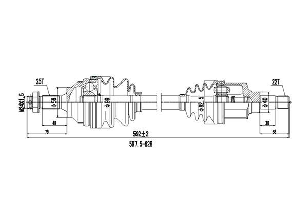 Dynamatrix DDS210026 Drive Shaft DDS210026