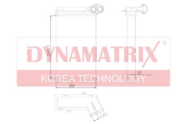 Dynamatrix DR73973 Heat Exchanger, interior heating DR73973