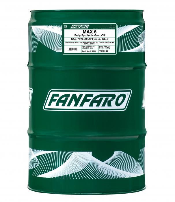 Fanfaro FF8706-60 Transmission oil FanFaro MAX 6 75W-90, 60 l FF870660