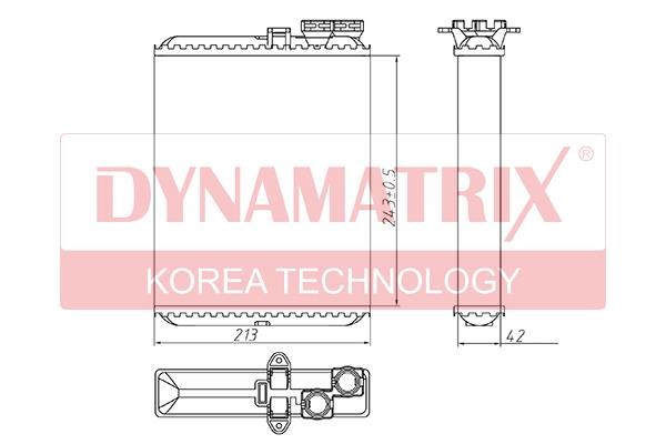 Dynamatrix DR73641 Heat Exchanger, interior heating DR73641