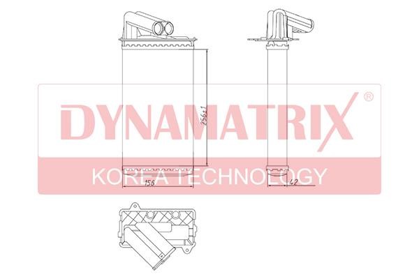 Dynamatrix DR73368 Heat Exchanger, interior heating DR73368