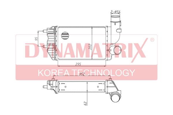 Dynamatrix DR96889 Intercooler, charger DR96889