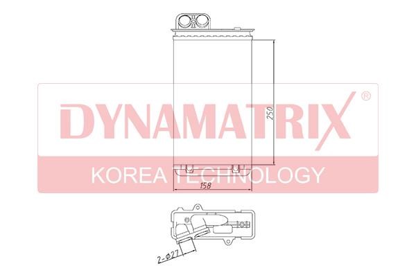 Dynamatrix DR72984 Heat Exchanger, interior heating DR72984