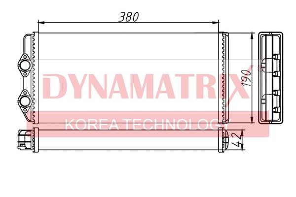 Dynamatrix DR73362 Heat Exchanger, interior heating DR73362