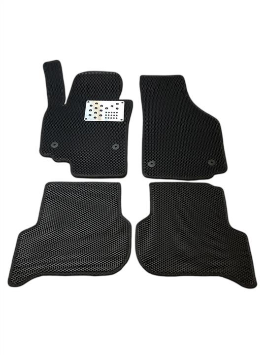 EVA Dywaniki STALT5P5AMSW-HBKBK5000 Interior mats 5 pcs for Seat Altea 5P5 Station Wagon Manual 4x4 wheeldrive, Honeycomb, Color: Black + Black STALT5P5AMSWHBKBK5000