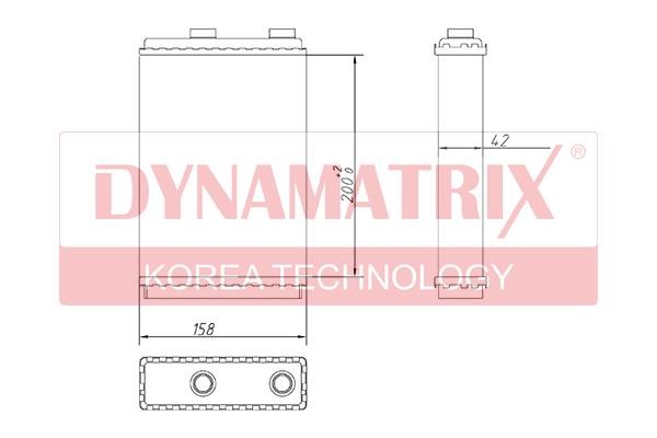 Dynamatrix DR72660 Heat Exchanger, interior heating DR72660