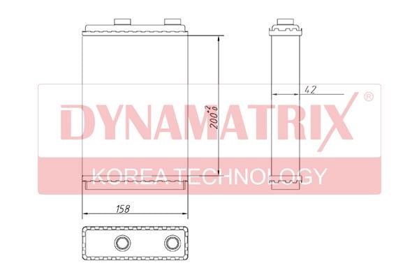 Dynamatrix DR71451 Heat exchanger, interior heating DR71451