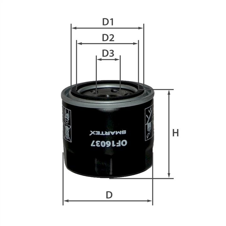 Smartex OF16037 Oil Filter OF16037