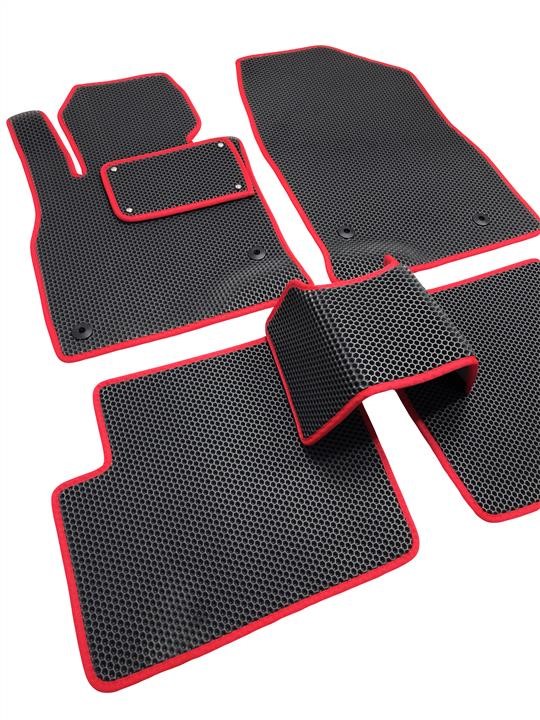Interior mats 5 pcs for Mazda 6 GJ Station Wagon Manual Front wheeldrive, Honeycomb, Color: Grey + Red EVA Dywaniki MZD6GJFMSW-HGRRE500000