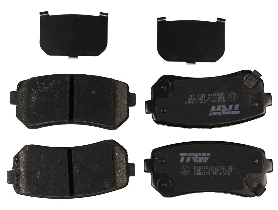 TRW GDB3474 TRW COTEC disc brake pads, set GDB3474