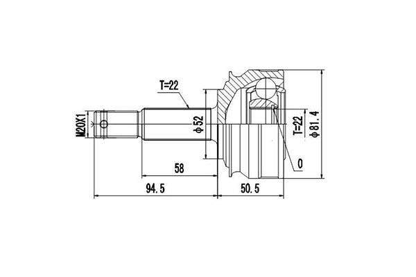 Dynamatrix DCV844041 Joint Kit, drive shaft DCV844041