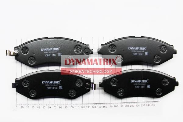 Dynamatrix DBP1116 Brake Pad Set, disc brake DBP1116