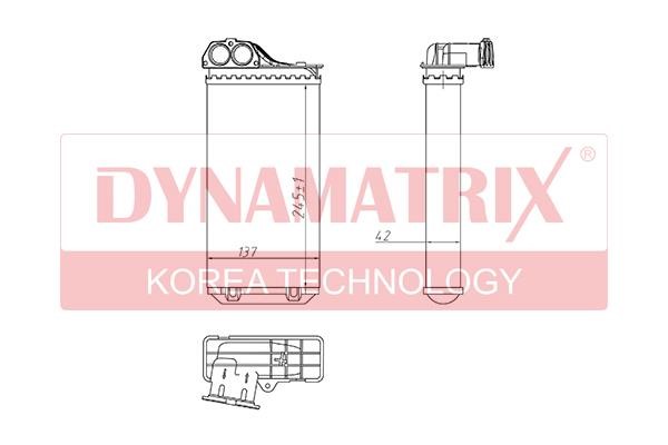 Dynamatrix DR72943 Heat Exchanger, interior heating DR72943
