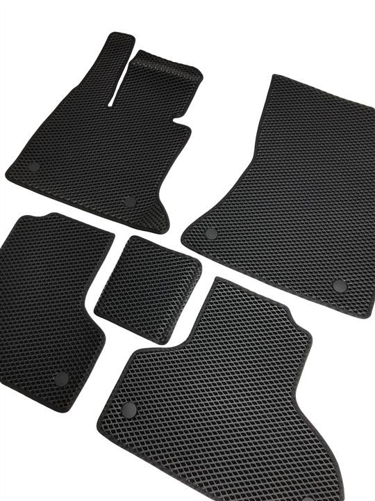 Interior mats 5 pcs for BMW X5 F15 SUV Automat 4x4 wheeldrive, Rhombus, Color: Black + Black EVA Dywaniki BMWX5F15AASU-RBKBK5000