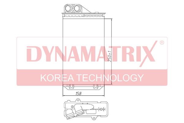 Dynamatrix DR72936 Heat Exchanger, interior heating DR72936