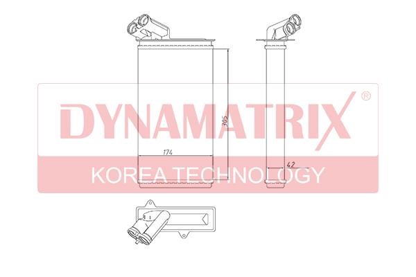 Dynamatrix DR71149 Heat exchanger, interior heating DR71149