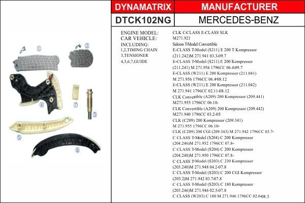 Dynamatrix DTCK102NG Timing chain kit DTCK102NG