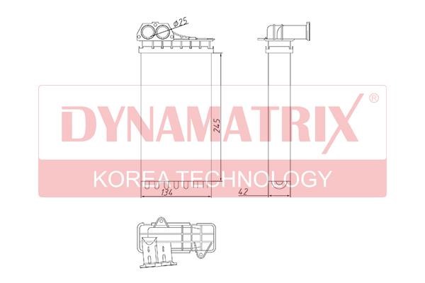 Dynamatrix DR72941 Heat exchanger, interior heating DR72941