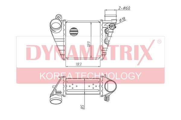 Dynamatrix DR96847 Intercooler, charger DR96847