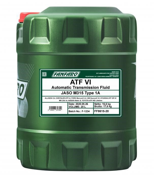 Fanfaro FF8615-20 Transmission oil FanFaro ATF VI, 20 l FF861520