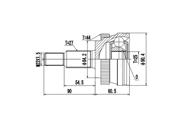 Dynamatrix DCV850065 Joint Kit, drive shaft DCV850065