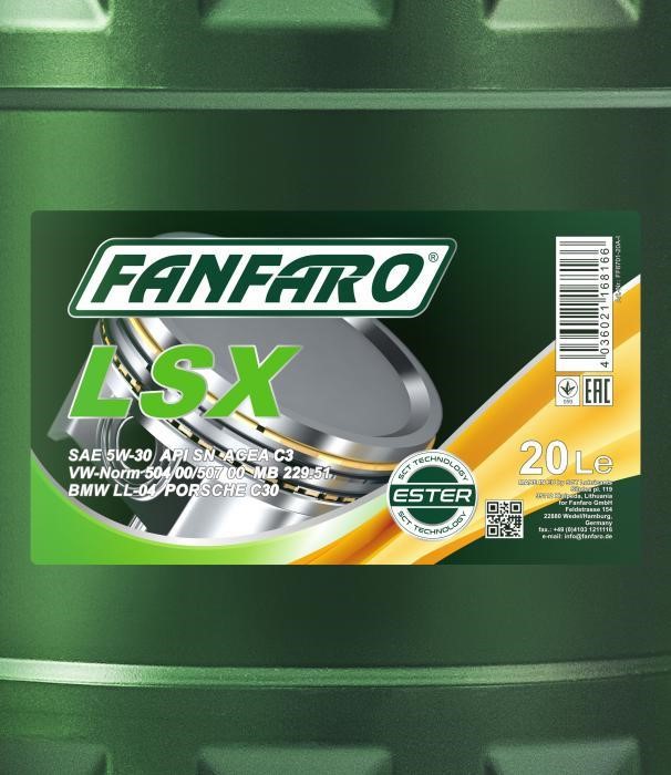 Engine oil FanFaro LSX 5W-30, 20L Fanfaro FF6701-20