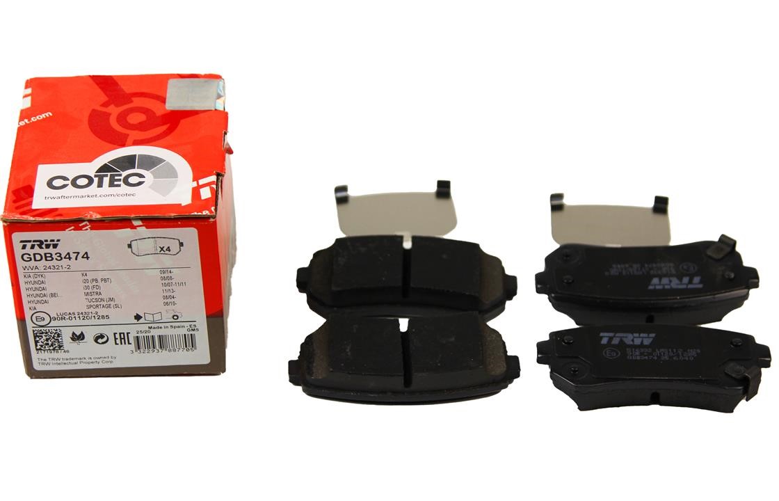 TRW TRW COTEC disc brake pads, set – price 100 PLN